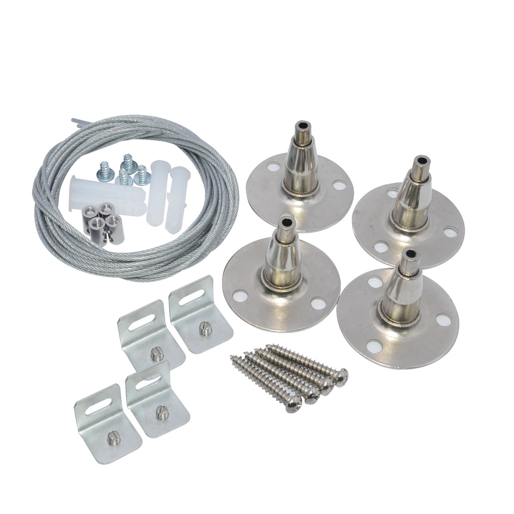 KIT DE ACCESORIOS PARA COLGAR PANELES DE 120 X 30 CM / 60 X 60 CM REF. PLECAC01 MARCA LUMINIKA