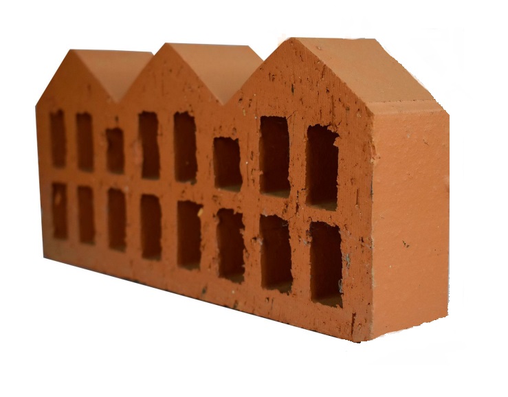 LADRILLO DE ARCILLA 3 PUNTAS 5 CM X 12 CM X 25 CM (1,55 KG) UNIDAD MARCA TURAGUA