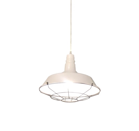 LAMPARA COLGANTE 40 W E27 110-120 V 36 CM X 30 CM COLOR BLANCO REF. 26163B-WH MARCA 770 LIGHTS