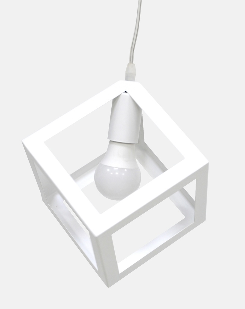 LAMPARA COLGANTE 60W E-27 110-130V COLOR BLANCO REF. 26257A-WH MARCA 770 LIGHTS