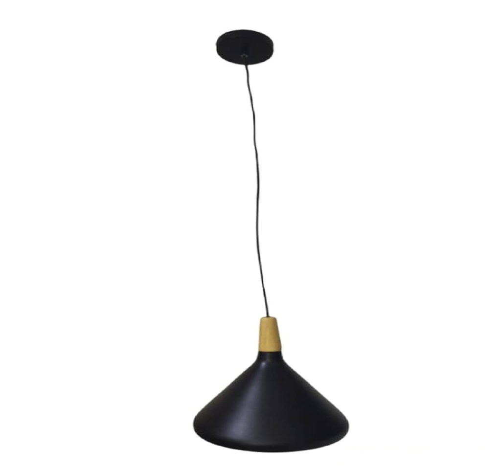 LAMPARA COLGANTE 1 X E27 60W 27 CM X 27 CM X 127 CM COLOR REF. 26270D-BK MARCA 770 LIGHTS