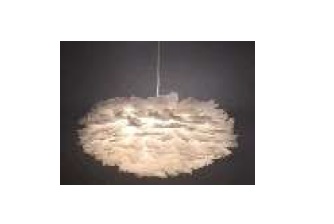 LAMPARA COLGANTE PLUMAS 40 W 3 X E27 60 CM X 156 CM COLOR DORADA REF.26316A MARCA 770 LIGHTS