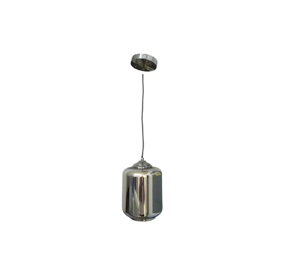 LAMPARA COLGANTE 60 W E27 110-120 V 18 CM X 21 CM COLOR CROMADO REF. 26321A MARCA 770 LIGHTS