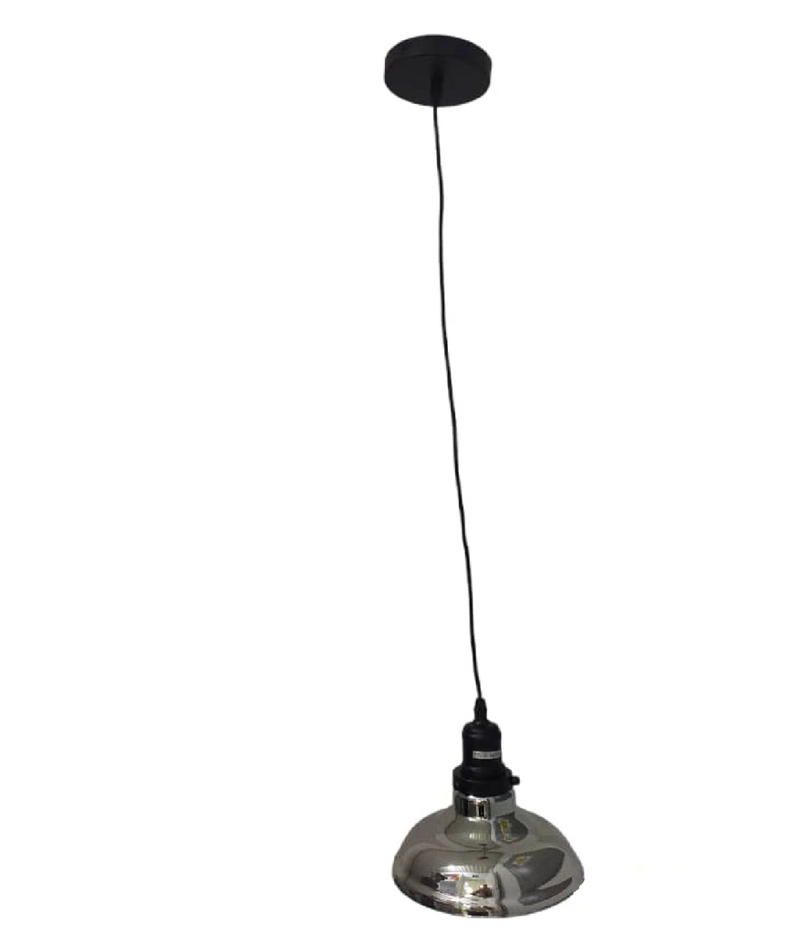 LAMPARA COLGANTE 1 X E27 40W 20 CM X 20 CM X 120 CM COLOR NEGRO REF. 26352A MARCA 770 LIGHTS