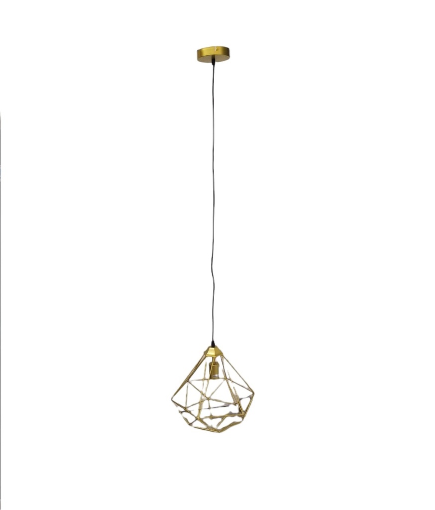 LAMPARA COLGANTE LED 60W 1 X E27 35 CM X 30.5 CM X 36 CM DORADO REF.26385CGD.C MARCA 770 LIGHTS