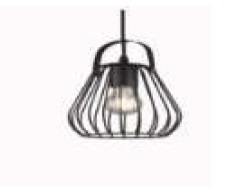 LAMPARA COLGANTE 60 W E27 17 D X 22.5 CM COLOR NEGRO REF. 26714A-BK MARCA 770 LIGHTS