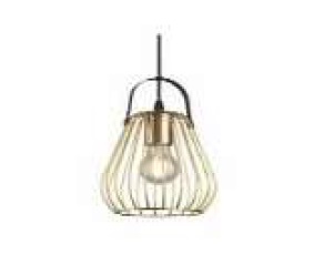 LAMPARA COLGANTE 60 W E27 17 D X 27 CM COLOR DORADO REF. 26714C-GD MARCA 770 LIGHTS