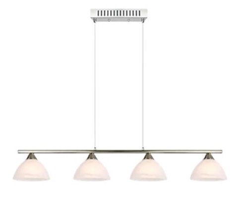 LAMPARA COLGANTE 4 X E27 60W 98 CM X 120 CM COLOR CROMO REF. 26850A MARCA 770 LIGHTS