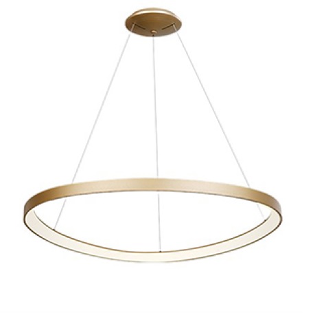 LAMPARA COLGANTE LED 38W 3000K 45 CM X 150 CM COLOR DORADA REF. 26876A-GD MARCA 770 LIGHTS