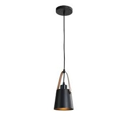 LAMPARA COLGANTE 60 W E27 13 CM X 120 CM COLOR NEGRO REF. 26886B-BK MARCA 770 LIGHTS