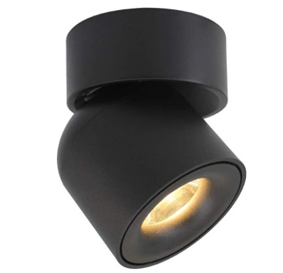 LAMPARA LED SPOT SUPERFICIAL REDONDO 7 W 3000 K COLOR NEGRO REF. MSD52B7W / X002MO4LIF MARCA AISILAN
