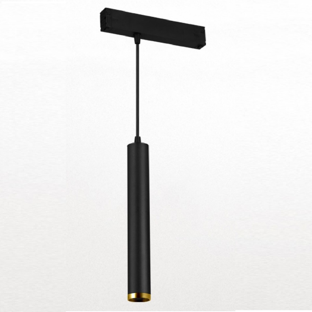 LAMPARA COLGANTE CILINDRICA 12 W 3000 K 110 V NEGRO P / RIEL TRACK LIGHT REF AI-251D-12W ARTIG LIGHT