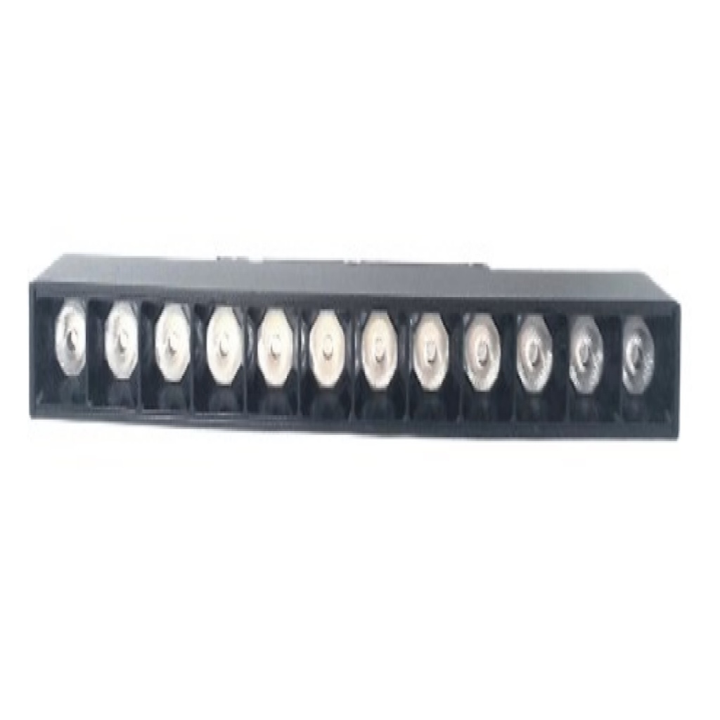 LAMPARA LED LINEAL MULTI SPOT 12W 48V 3000 K NEGRO P/ RIEL TRACK LIGHT AI-MG48-12S MARCA ARTIG LIGHT