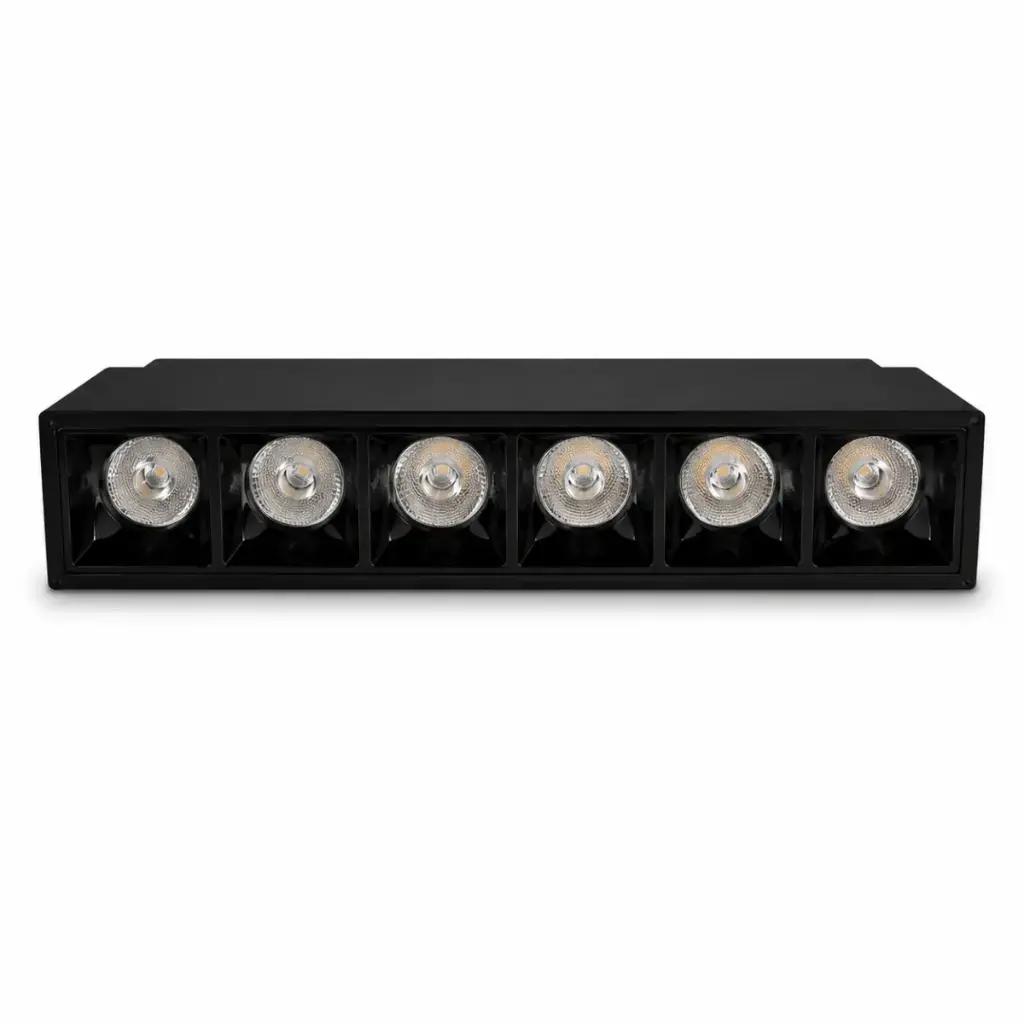 LAMPARA LED LINEAL MULTI SPOT 6 W 48 V 3000 K NEGRO P/ RIEL TRACK LIGHT REF. AI-MG48-6S ARTIG LIGHT