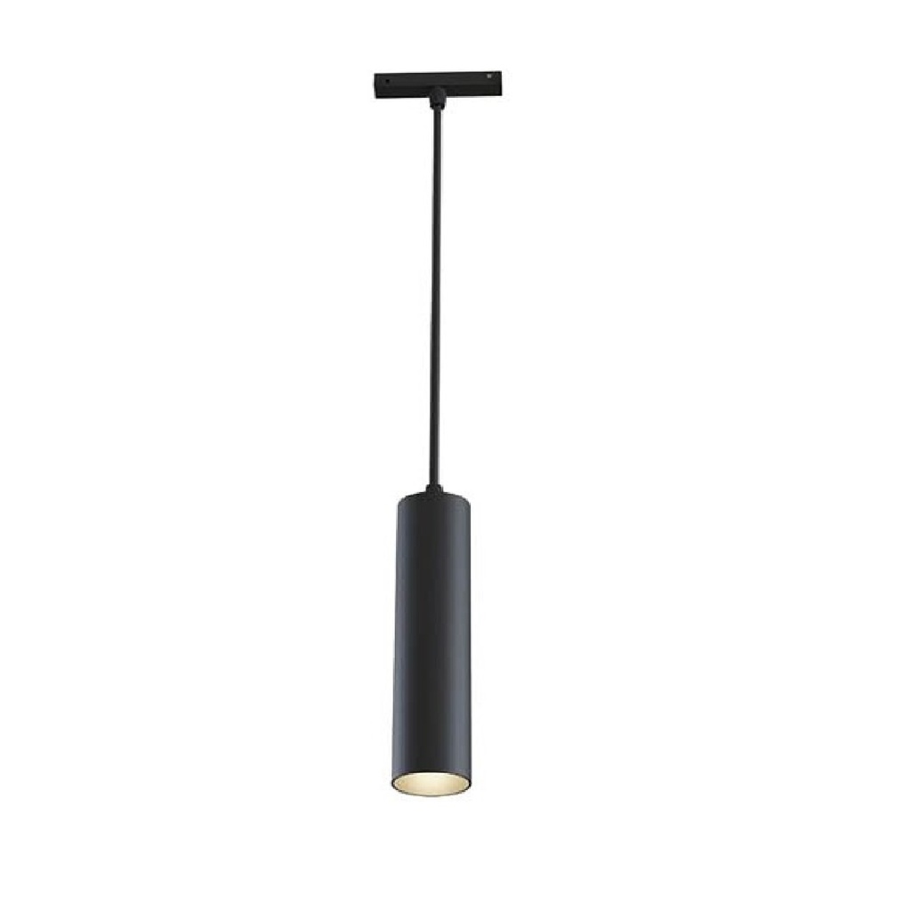 LAMPARA COLGANTE CILINDRICA 12 W 48 V 3000 K P/ RIEL MAGNETICO NEGRO REF. AI-MG48-S8 ARTIG LIGHT