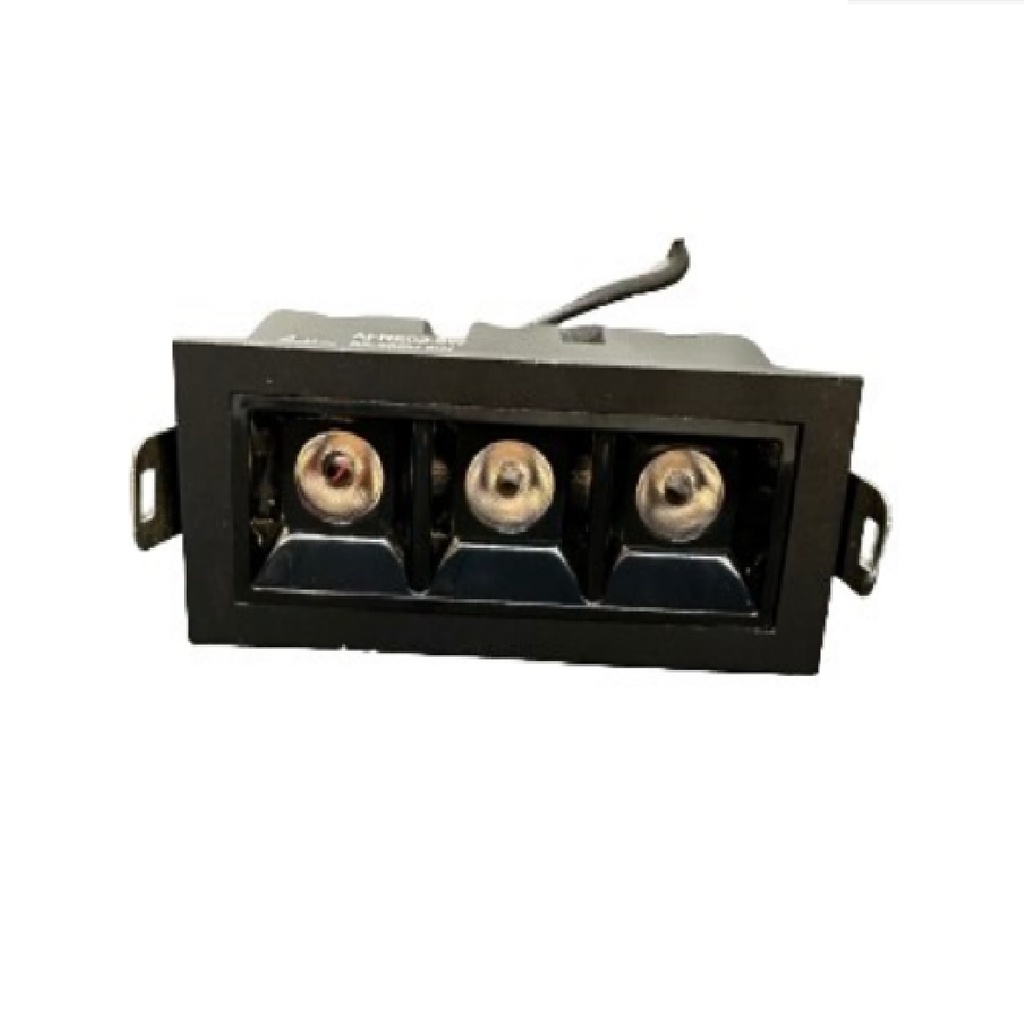 LAMPARA LED LINEAL MULTI SPOT P/ EMPOTRAR 6W 3 X 2 W 3000 K 680 LM REF. AI-RE02-6W MARCA ARTIG LIGHT