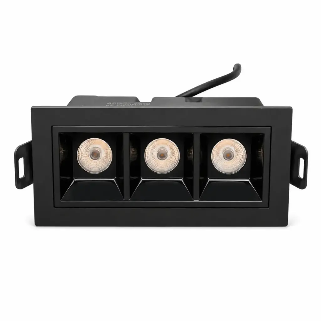 LAMPARA LED LINEAL MULTI SPOT P/ EMPOTRAR 6W 3 X 2 W 3000 K 680 LM REF. AI-RE02-6W MARCA ARTIG LIGHT