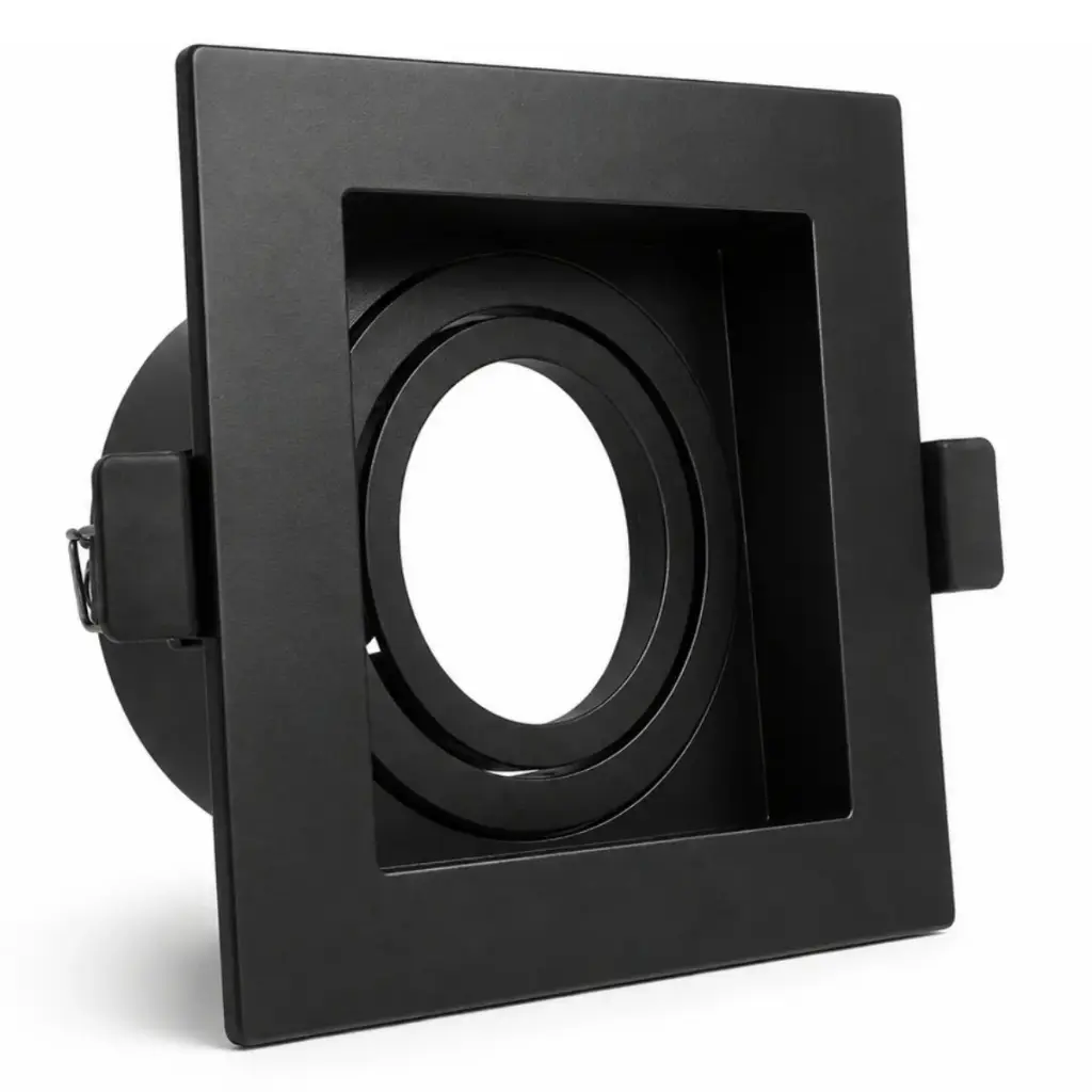 LAMPARA SPOT CUADRADA 3.5" DIRIGIBLE GU10 NEGRO P/EMP. (CON SOCATE) REF. SQ03-BK MARCA ARTIG LIGHT