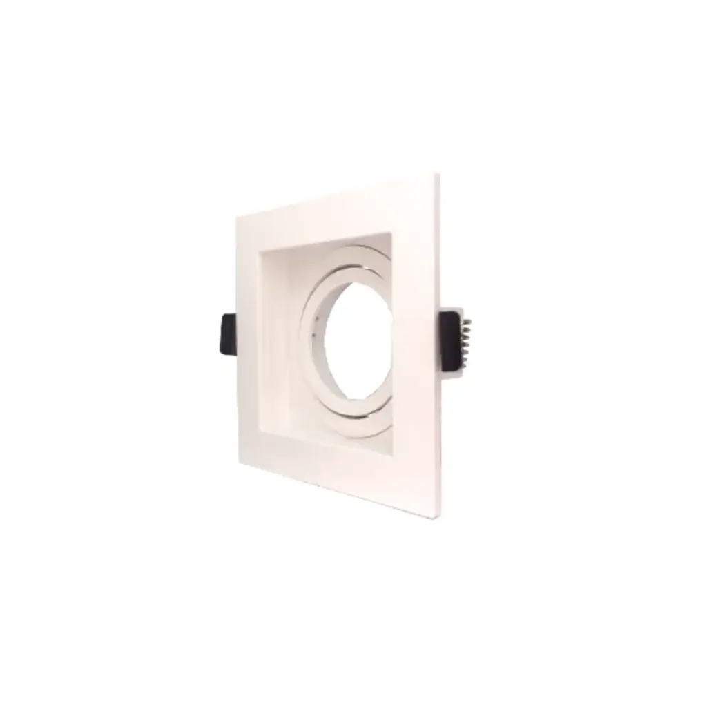 LAMPARA SPOT CUADRADA 3.5" DIRIGIBLE GU10 BLANCO P/EMP. (CON SOCATE) REF. SQ03-WH MARCA ARTIG LIGHT