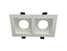 LAMPARA MULTISPOT CUAD 3.5" DIRIG. DOBLE BLANCO GU10 P/EMP (C/SOCATE) REF.SQ03D-WH MARCA ARTIG LIGHT