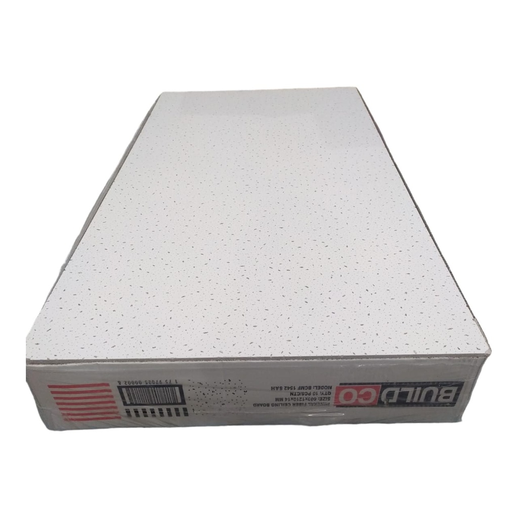 CIELO RASO / LAMINA DE FIBRA MINERAL FISSURED DE 1/2" 120 CM X 60 CM ( 2´ X 2´ ) REF. BCMF 1542S MARCA BUILDCO