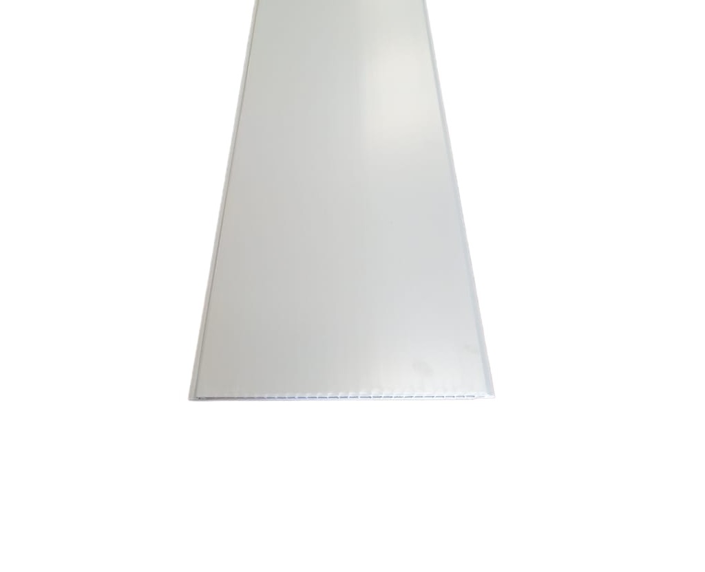 LAMINA DE PVC PARA TECHO CIELO RASO ( BRILLANTE ) 5.95 MT X 30CMX 8MM (CUBRE 1.80M2) REF.IZKPVC001