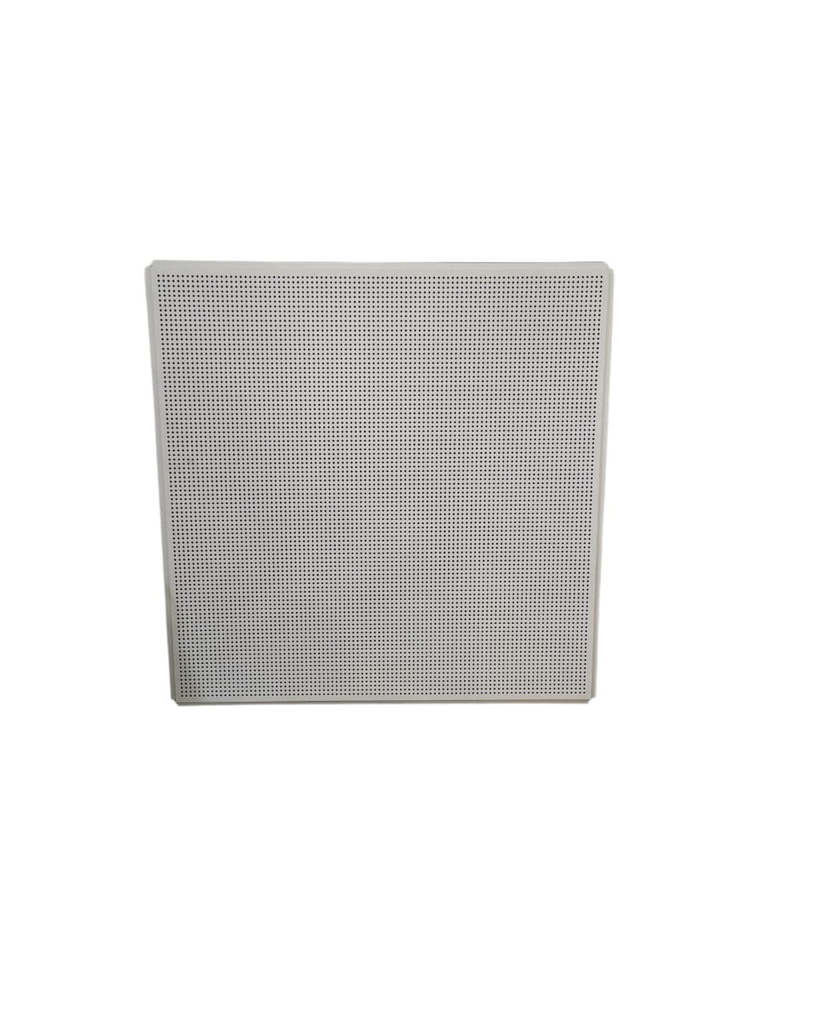 LAMINA MICROPERFORADA DE ALUMINIO BLANCA MOD. TEGULAR DE 0.61 X 0.61 CM ( 2´ X 2´ ) MARCA BUILDCO
