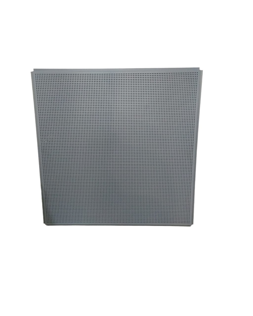LAMINA MICROPERFORADA DE ALUMINIO GRIS MOD.TEGULAR DE 0.61 X 0.61 CM ( 2´ X 2´ ) MARCA BUILDCO