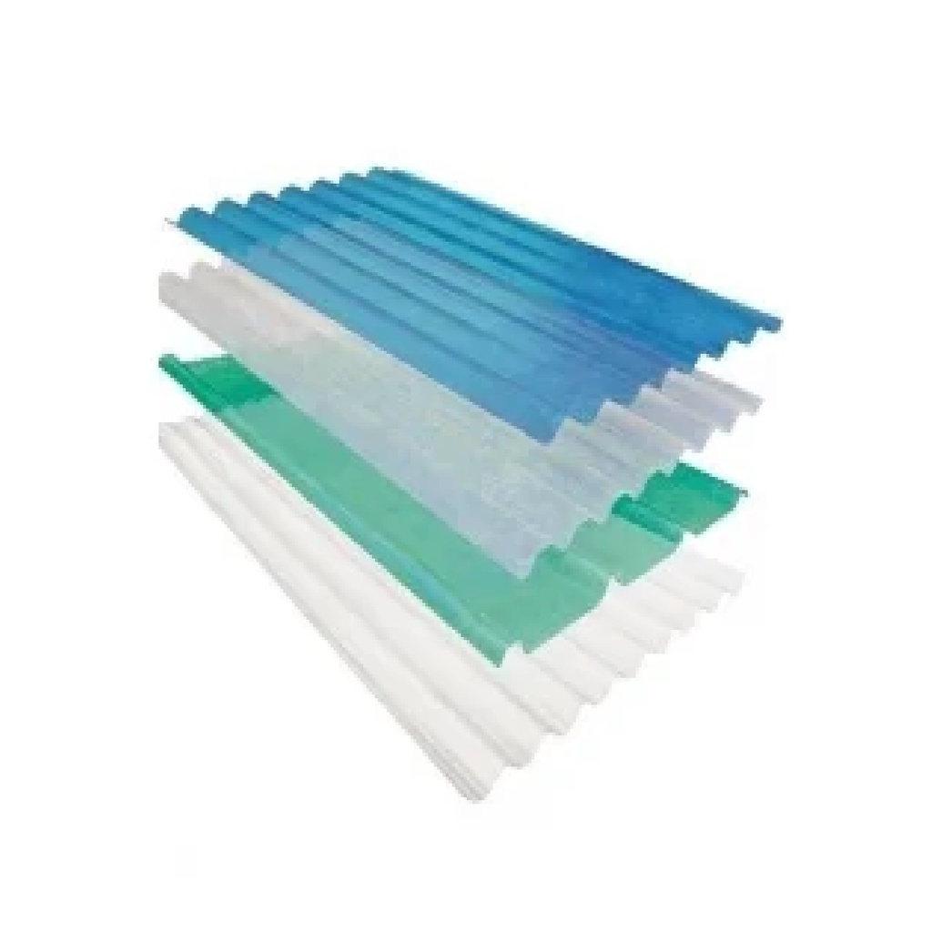 LAMINA DE TECHO TIPO DECO GRANJA TRANSLUCIDA LARGO 6.00 MTS ANCHO UTIL 1.00 MTS ESP.0.85MM MARCA DECO GLASS
