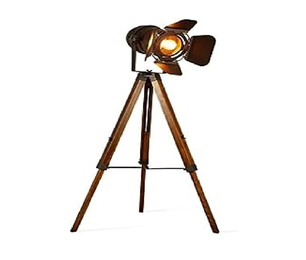 LAMPARA DE PIE DE TRIPODE VINTAGE 23" X 23" X 55" NEGRO-VINO REF. X001ON97LB MARCA DEC LUCE
