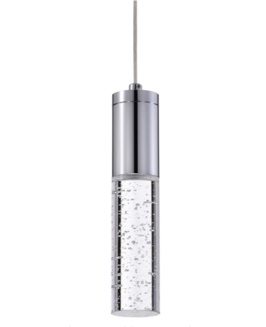 LAMPARA COLGANTE DE TECHO 8.5W 3000K 640 LM C/ CRISTAL DE BURBUJAS REF. GP8062N1 MARCA ELLI RIZ