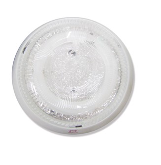 LAMPARA ELECT. DE PLAFON REDONDA C/BOMBILLO CIRC. 22 W 110 - 130 V REF. LAM-70 BLANCA MARCA FERMETAL