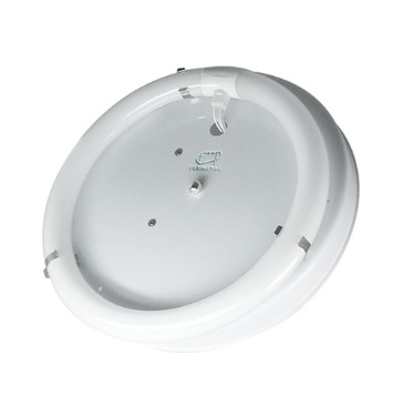 LAMPARA ELECT. DE PLAFON REDONDA C/BOMBILLO CIRC. 32 W 110 - 130 V BLANCA REF. LAM-77 MARCA FERMETAL