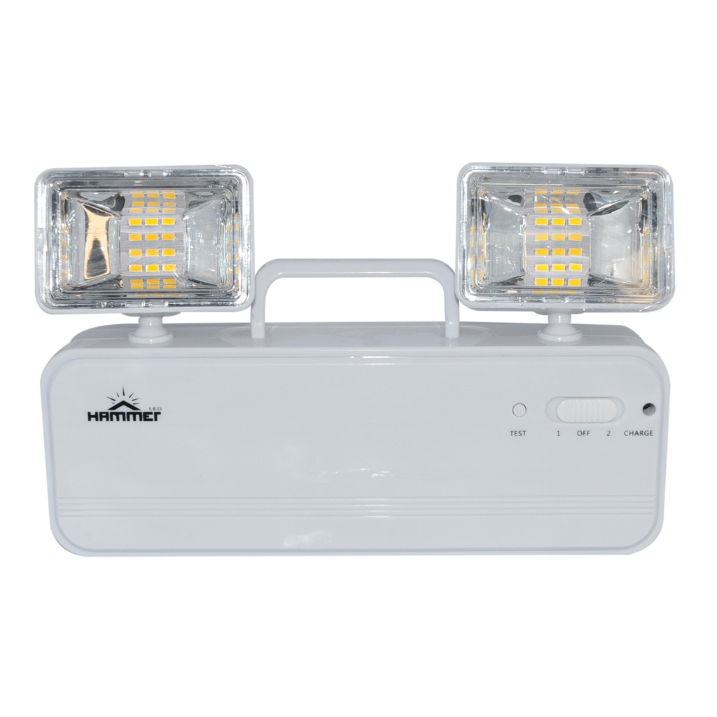 LUMINARIA DE EMERGENCIA DE 2 FARO SQUARE 12 W LED IP 20 3000 K REF. LT-42103D MARCA HAMMER
