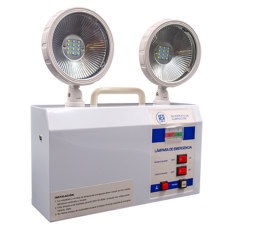 LAMPARA / LUMINARIA DE EMERGENCIA DOBLE 5W 3000K MULTIVOL. REF. BOM03100 MARCA HEA LIGHT