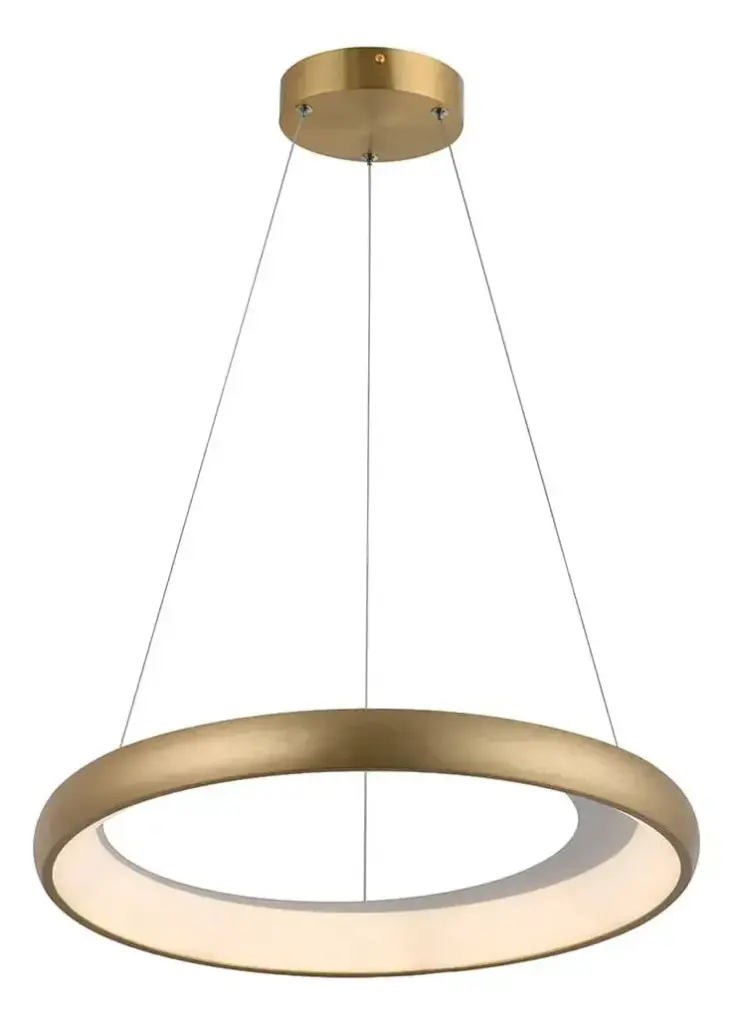 LAMPARA COLGANTE INTELIGENTE REDONDA DIMERIZABLE 80W 2700+6500K HALO LUX DORADA MARCA HEA LIGHT/ 004295