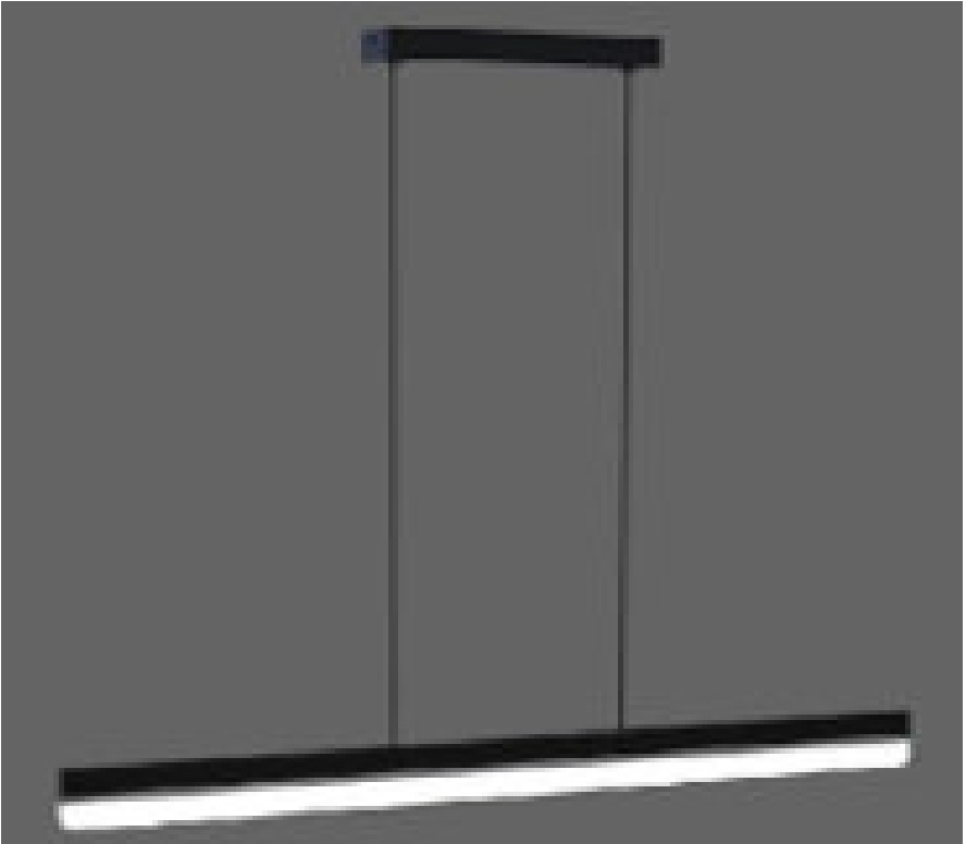 LAMPARA LED INTELIGENTE LINEAL C/CR DIMERIZABLE 34W 2700K+6500K ON/OFF GLACIAL NEGRA MARCA HEA LIGHT