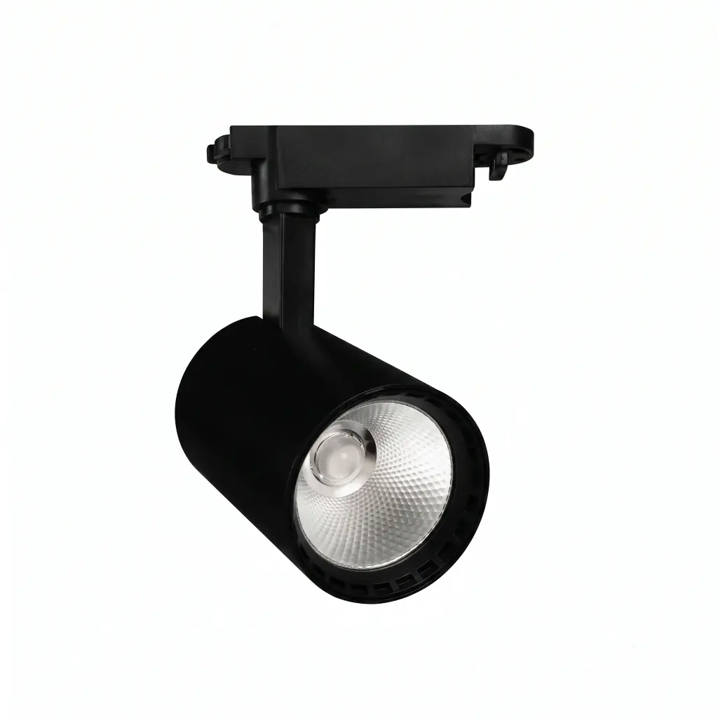 LAMPARA LED INTEGRADA TIPO BALA 10W 3500K 800LM NEGRO P/RIEL TRACK LIGHT GD10910WBL MARCA ILUMINAK