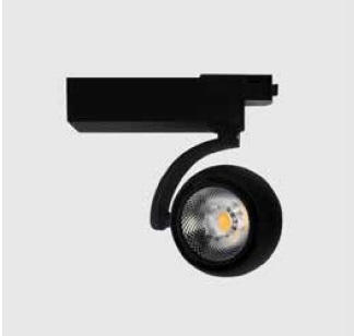 LAMPARA LED INTEGRADA TIPO BOLA 30W 3500K 2400LM NEGRO P/RIEL TRACK LIGHT GD22230WWBL MARCA ILUMINAK