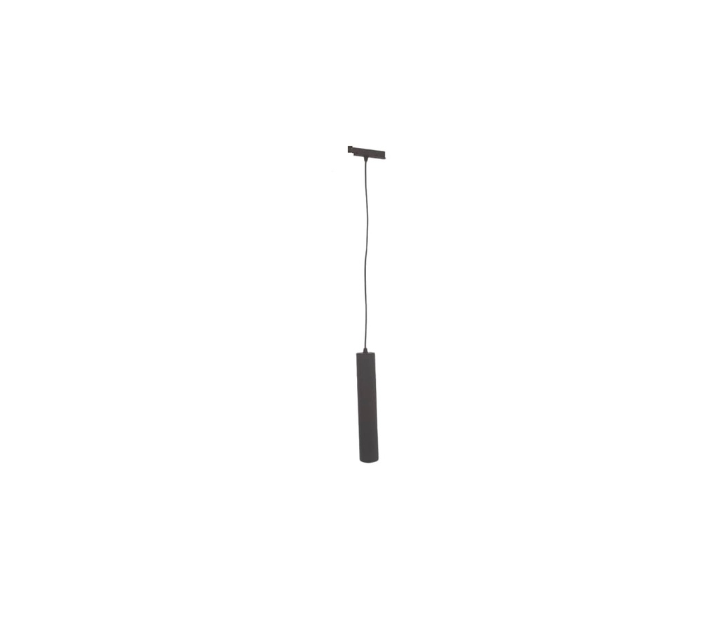 LAMPARA LED INTEGRADA COLGANTE 12W 4500K NEGRO P/RIEL TRACK LIGHT MAGNETICO REF. LSAM12WN ILUMINAK