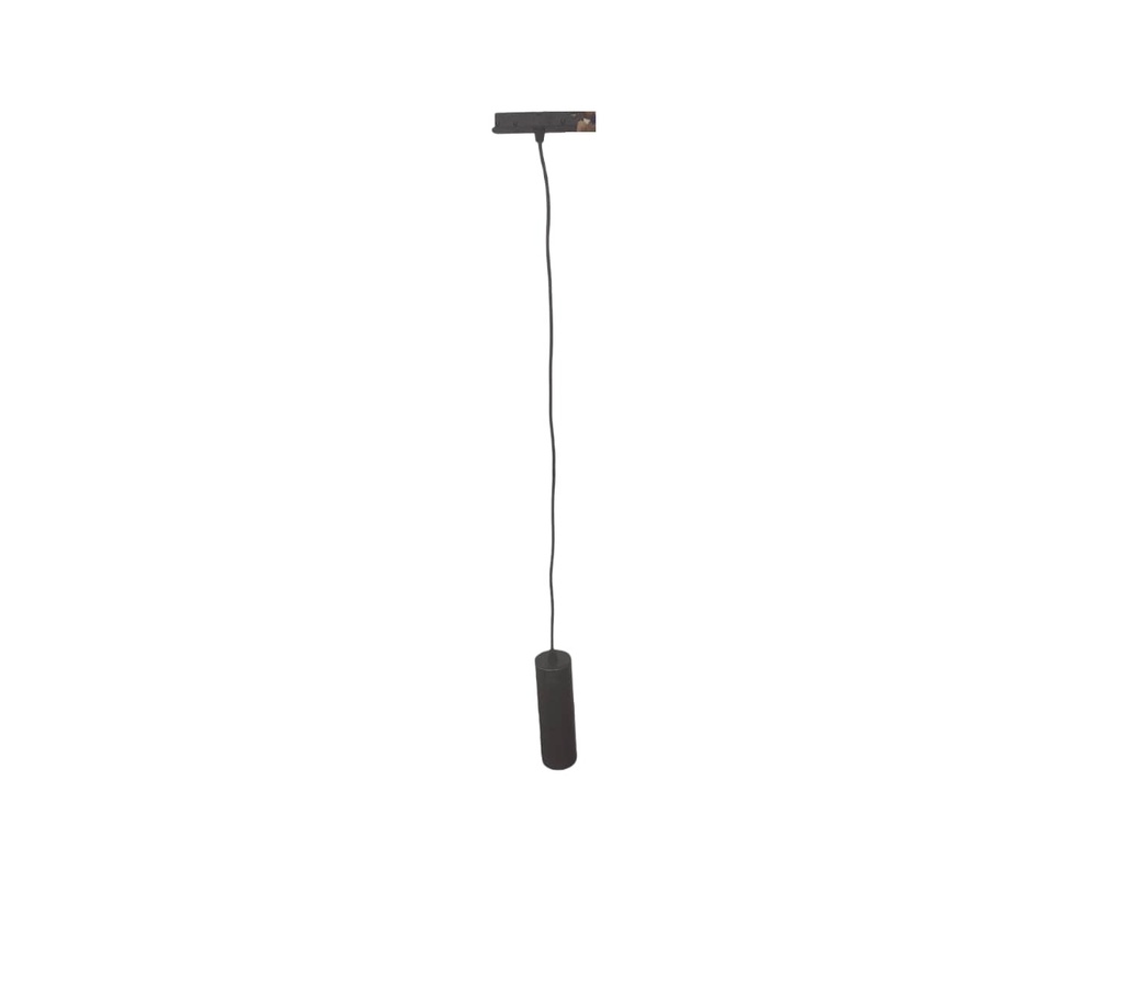 LAMPARA LED INTEGRADA COLGANTE 6W 3500K NEGRO P/RIEL TRACK LIGHT MAGNETICO REF. LSAM12WN ILUMINAK