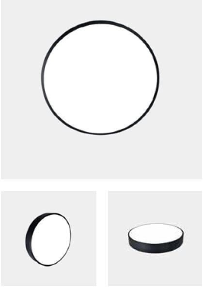 LAMPARA DECORATIVA SLIM REDONDA 42W 3000K-6000K 3360LM NEGRO REF. OTDD42BK MARCA ILUMINAK