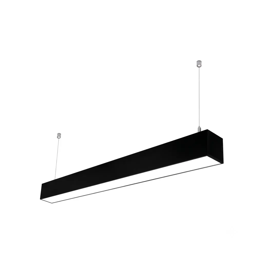 LAMPARA LINEAL LED COLGANTE 48W 6500 K 119 X 17CM NEGRO C/KIT SUSPENS. REF. OTL48WH MARCA ILUMINAK