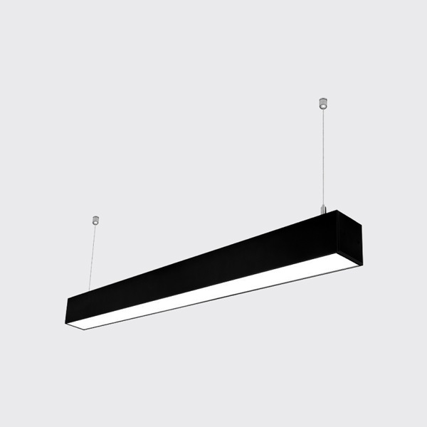 LAMPARA LINEAL LED COLGANTE 48W 6500 K 119 X 17CM NEGRO C/KIT SUSPENS. REF. OTL48WH MARCA ILUMINAK
