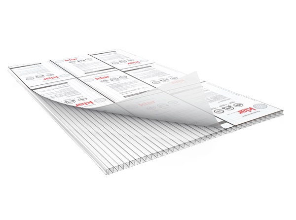 LAMINA DE POLICARBONATO ALVEOLAR 5,90 MTS X 2.10 MTS X 6 MM COLOR TRASLUCIDO REF. 0033140 MARCA KLAR