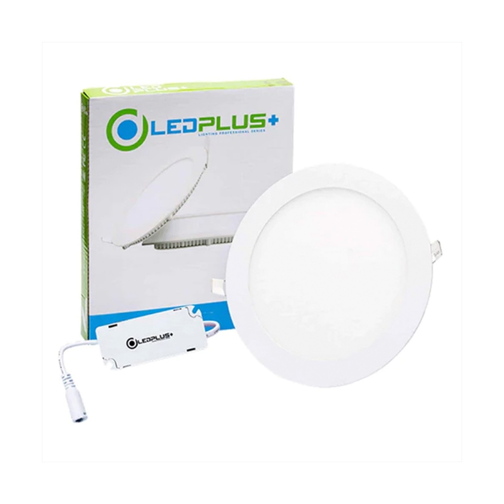 PANEL LED REDONDO 6 W + 3 W COLOR AZUL 6.500 K MARCA LED PLUS