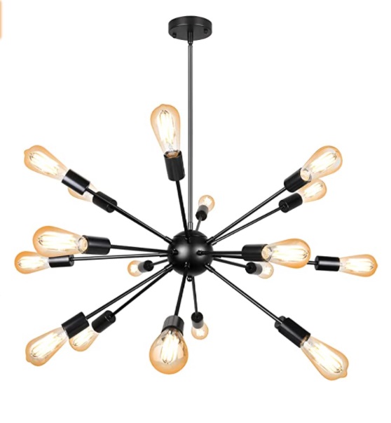 LAMPARA COLGANTE DE TECHO 18 PUNTOS E27 60W SPUTNIK SIN BOMBILLOS REF. X002LWPBDH MARCA LEDMO