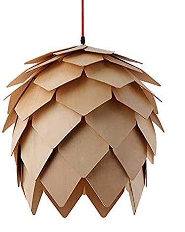 LAMPARA COLGANTE DE TECHO MOD. PIÑA COLOR MADERA CLARA REF. X0027P8OI7 MARCA LIMING LIGHTING