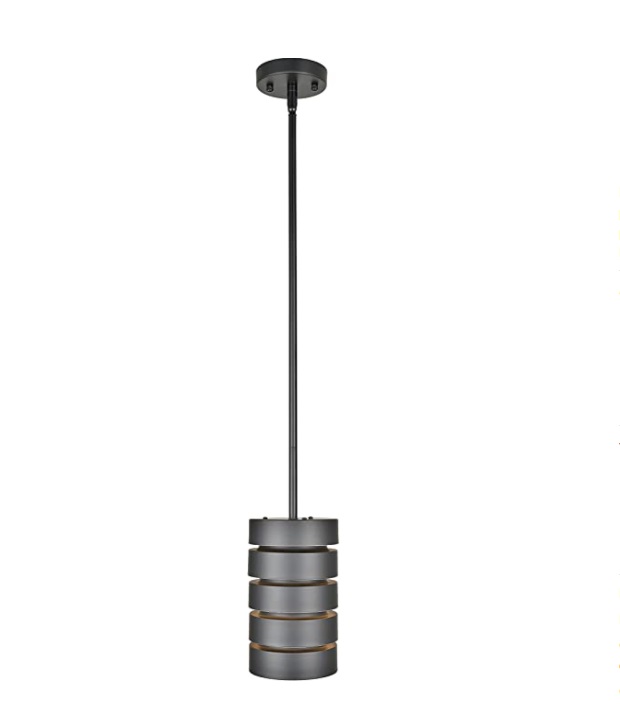 LAMPARA COLGANTE DE TECHO MODERNO PENDULO E27 COLOR NEGRO/METAL REF.LL-516-5BLK MARCA LINEA DI LIARA