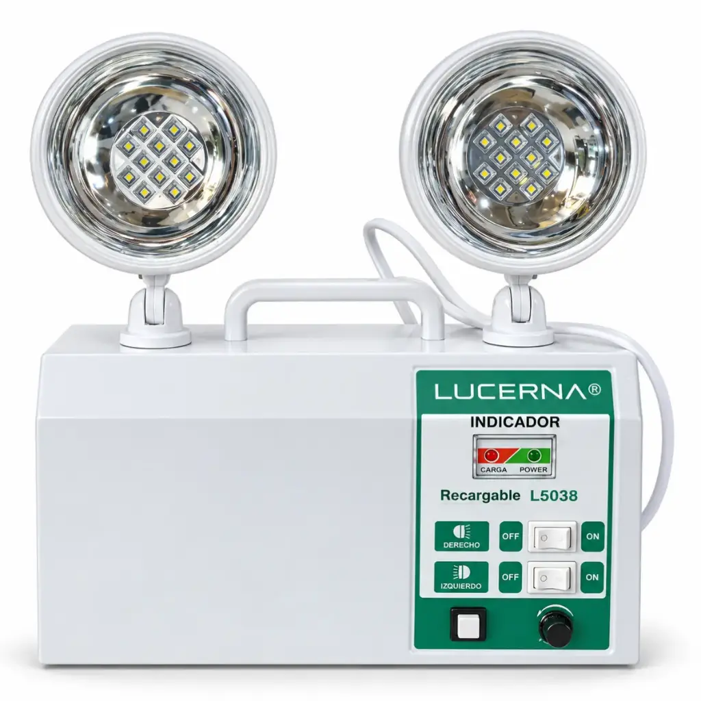 LAMPARA / LUMINARIA DE EMERGENCIA 40-100 LM 6V 110-120V 4.5AH (DURACION 22 HORAS) REF. L5038 LUCERNA